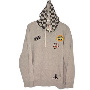 Junk Food x Atari Video Game Championship Patched Hoodie (2018) Men's Sz L Retro